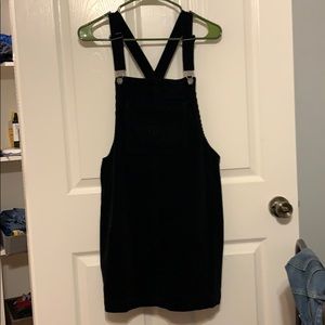 Black dress overalls